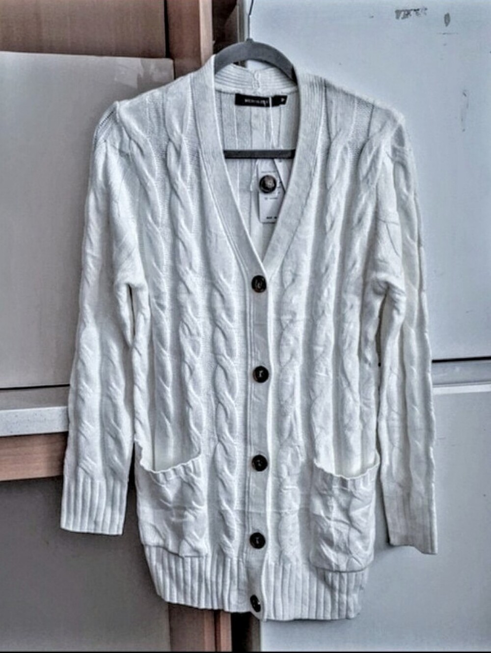 Merokeety Cable Knit Cardigan Sweater sz M